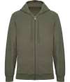 NS419 Native Spirit Terry Towel Full Zip Hooded Sweatshirt organic khaki colour image